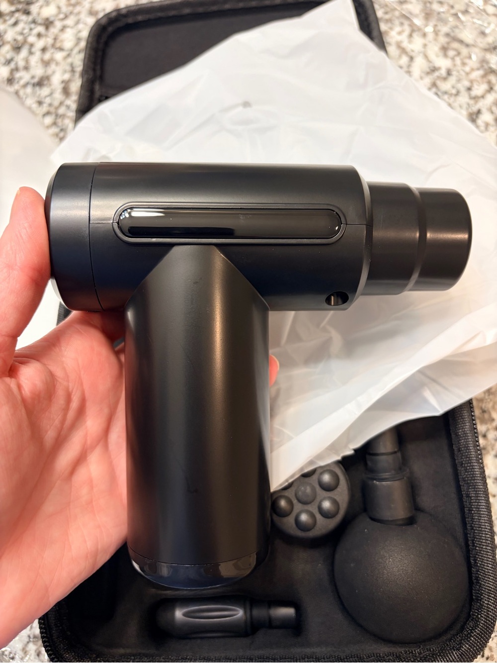 Crimson Massage Gun (Black) — EMA-CR24 USB Charging Cable Included
